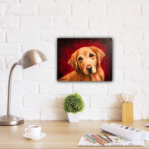 Original Oil Painting Signed custom animal portraits dog painting - Picture 4 of 10